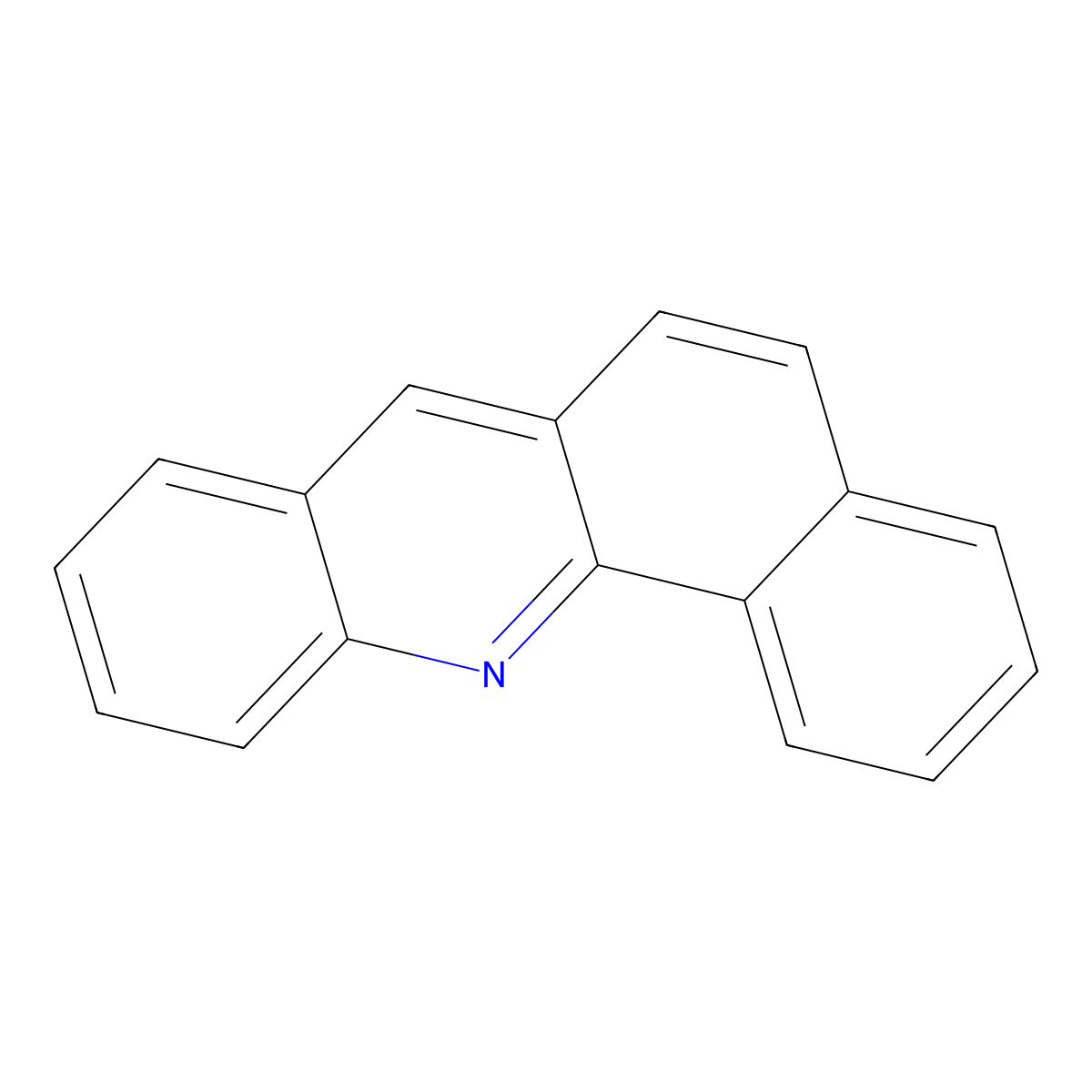 Benz(c)acridine molecular structure, CAS 225-51-4