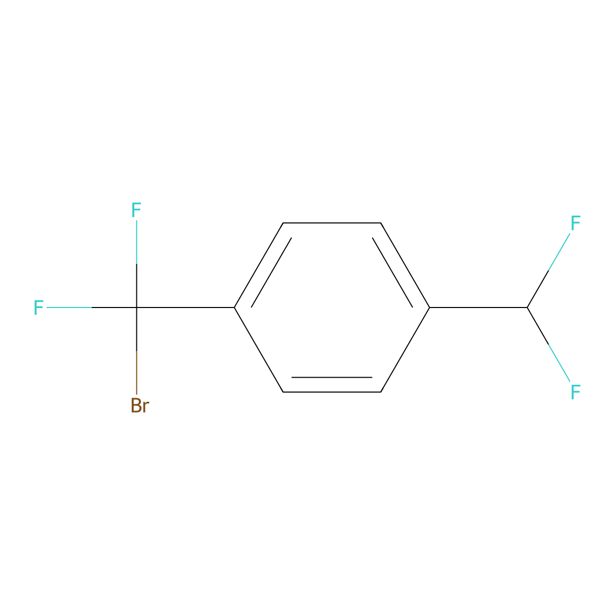 1-(Bromodifluoromethyl)-4-(difluoromethyl)benzene molecular structure, CAS 2250-36-4