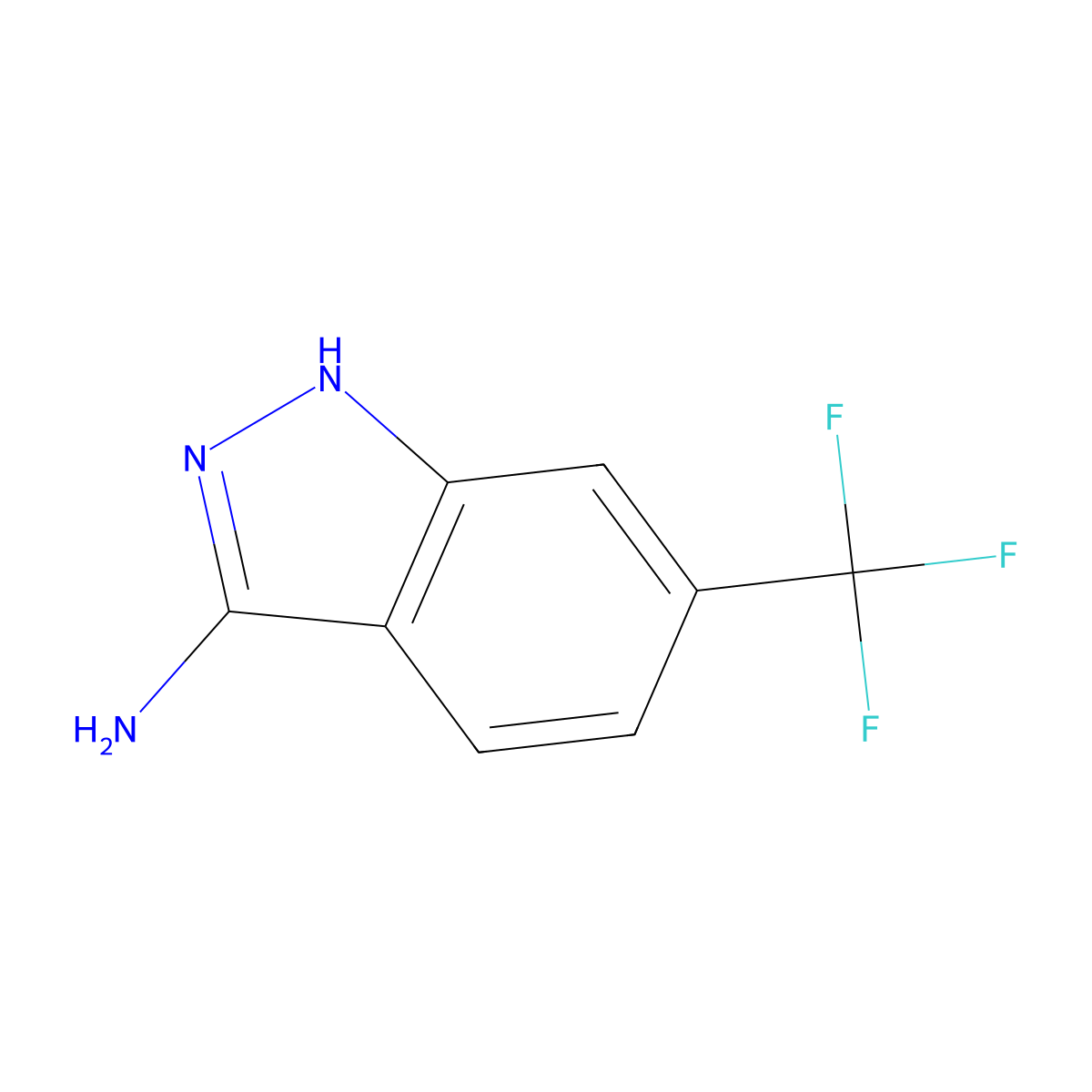 3-Amino-6-(trifluoromethyl)-1H-indazole molecular structure, CAS 2250-55-7