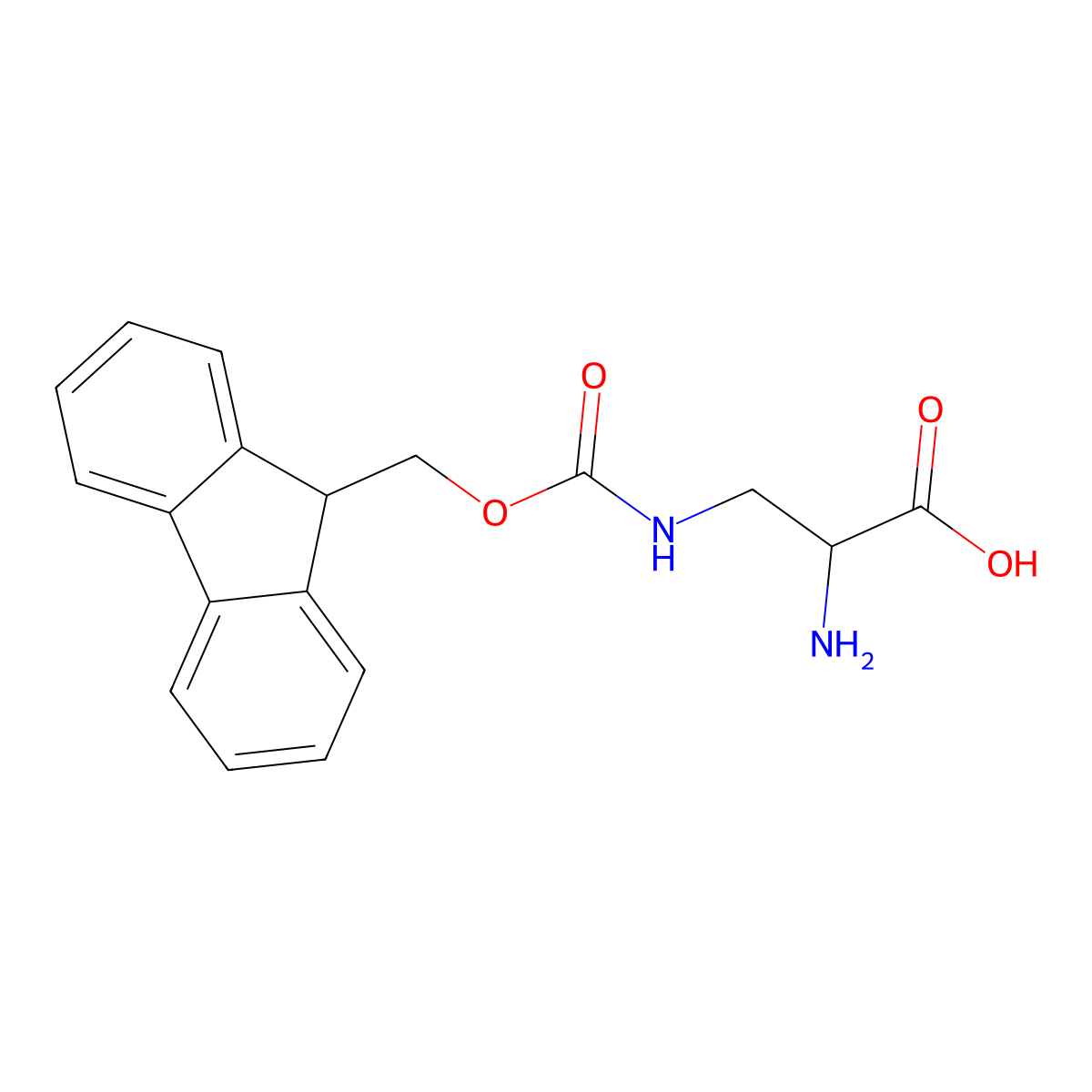 (2R)-2-amino-3-({[(9H-fluoren-9-yl)methoxy]carbonyl}amino)propanoic acid molecular structure, CAS 2250024-46-3