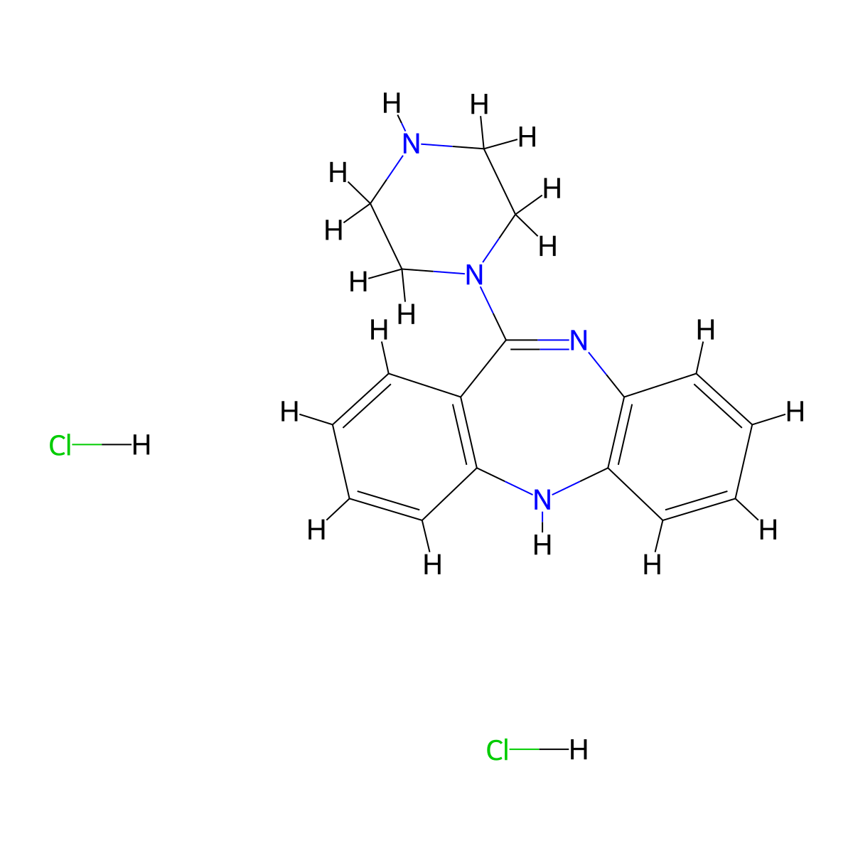 DREADD agonist 21 dihydrochloride molecular structure, CAS 2250025-92-2
