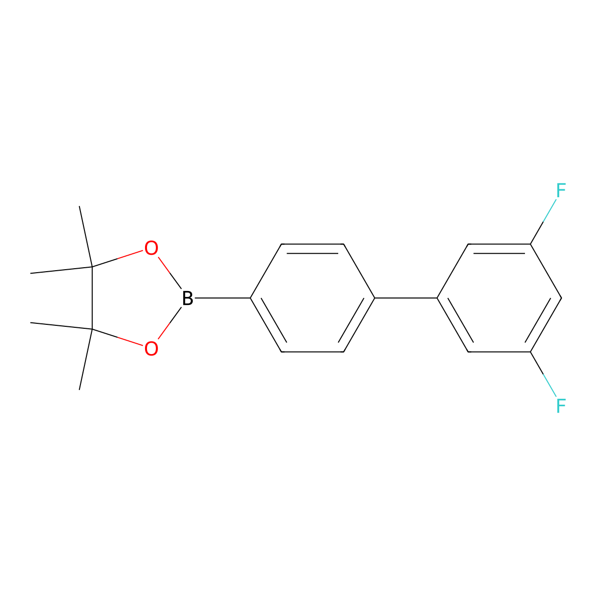 2-(3',5'-Difluoro-[1,1'-biphenyl]-4-yl)-4,4,5,5-tetramethyl-1,3,2-dioxaborolane molecular structure, CAS 2250042-17-0
