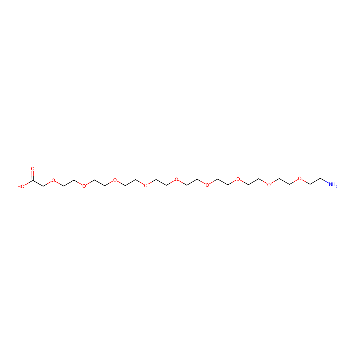 29-Amino-3,6,9,12,15,18,21,24,27-nonaoxanonacosanoic acid molecular structure, CAS 2250056-25-6