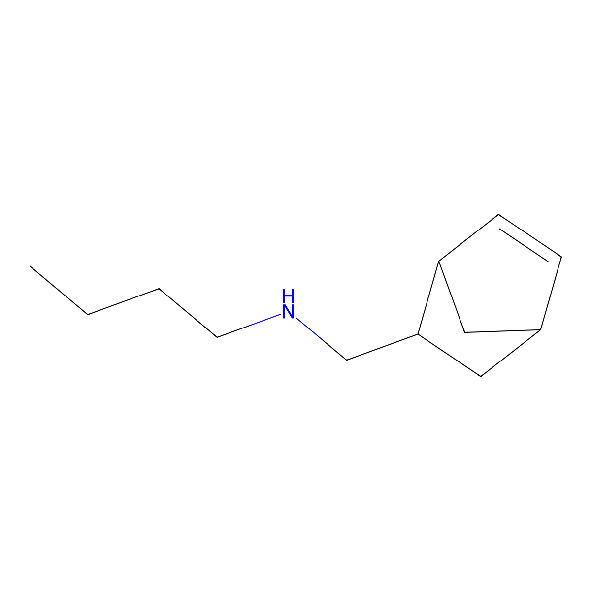 {Bicyclo[2.2.1]hept-5-en-2-ylmethyl}(butyl)amine molecular structure, CAS 22501-46-8
