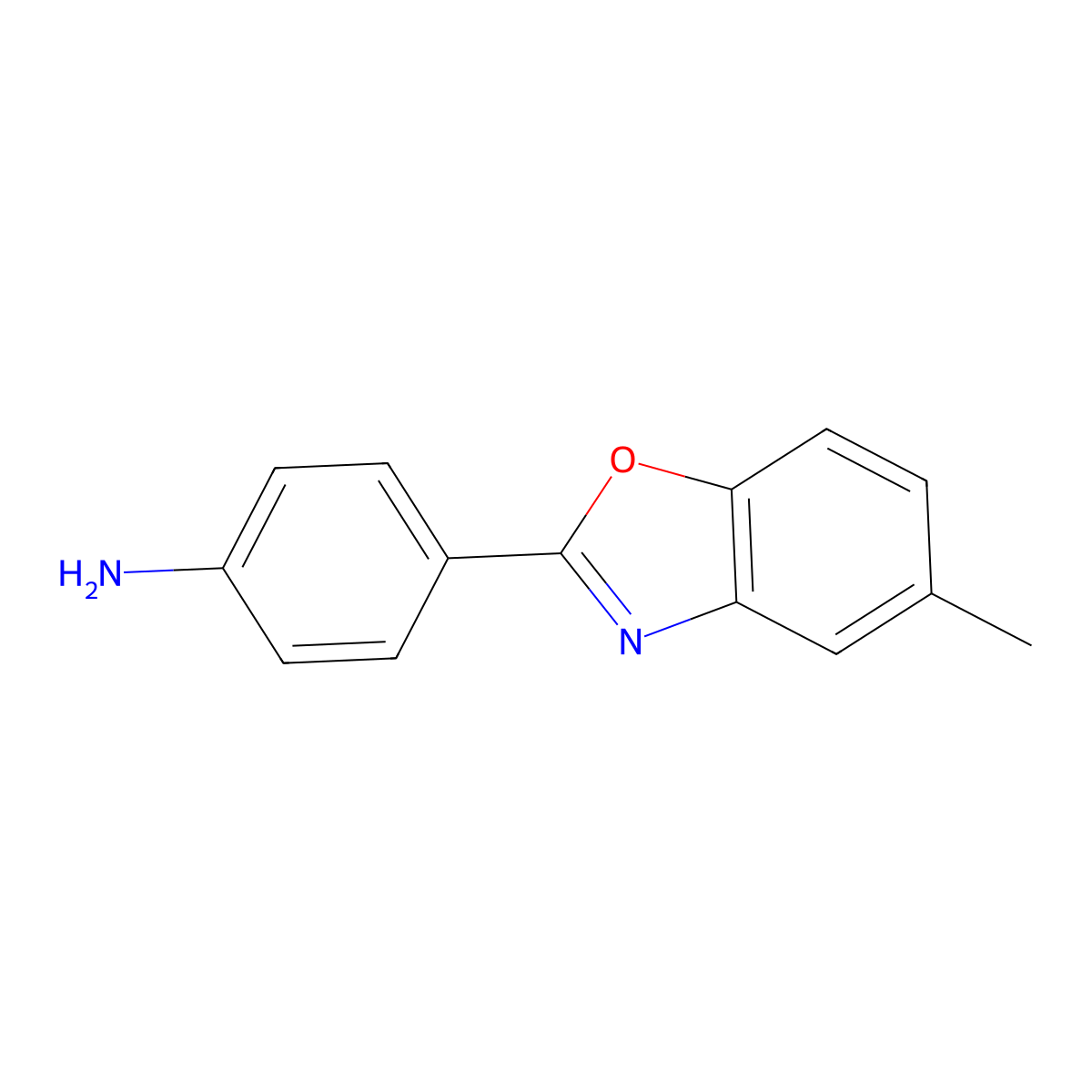 4-(5-Methyl-1,3-benzoxazol-2-YL)phenylamine molecular structure, CAS 22501-77-5