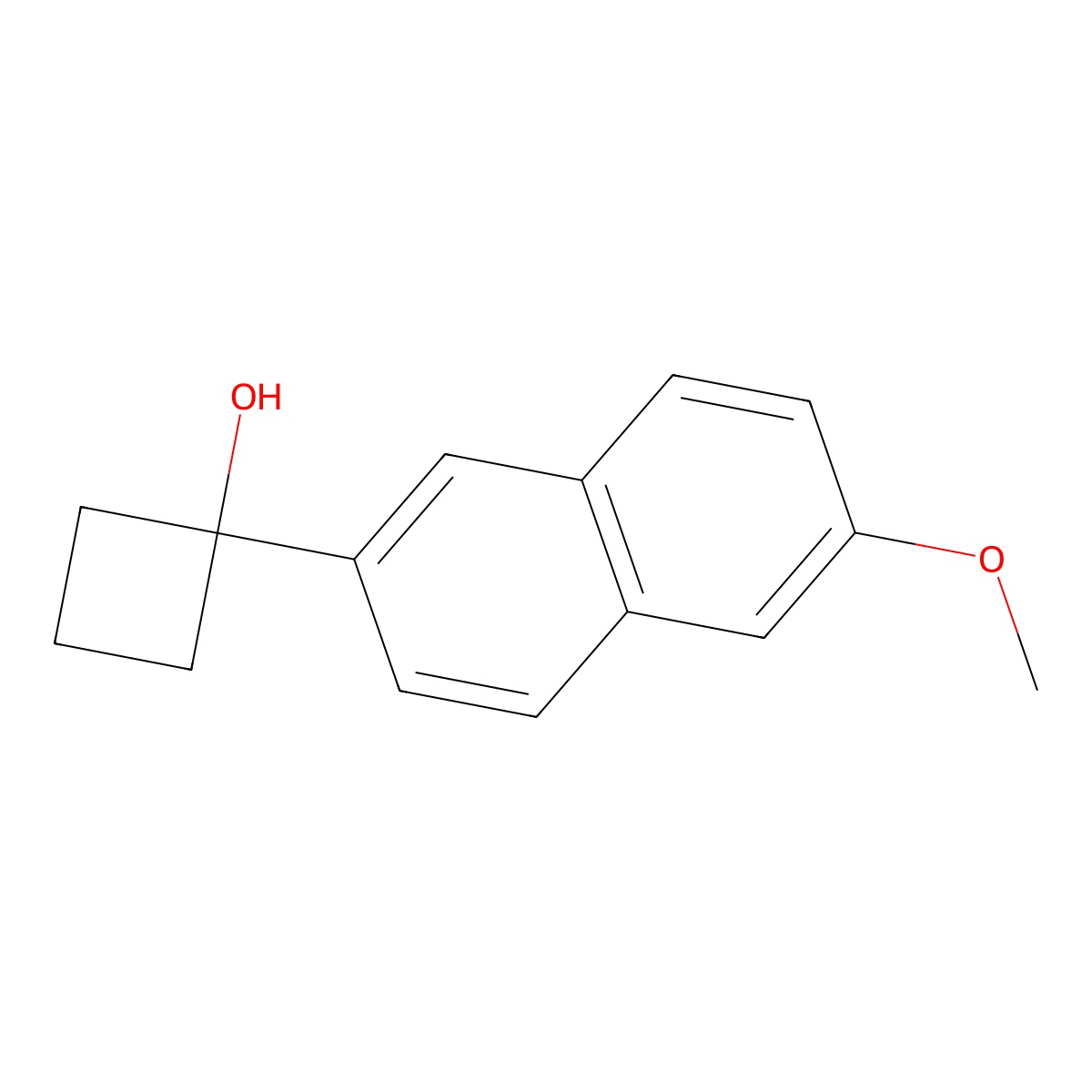 1-(6-Methoxynaphthalen-2-yl)cyclobutanol molecular structure, CAS 2250110-78-0