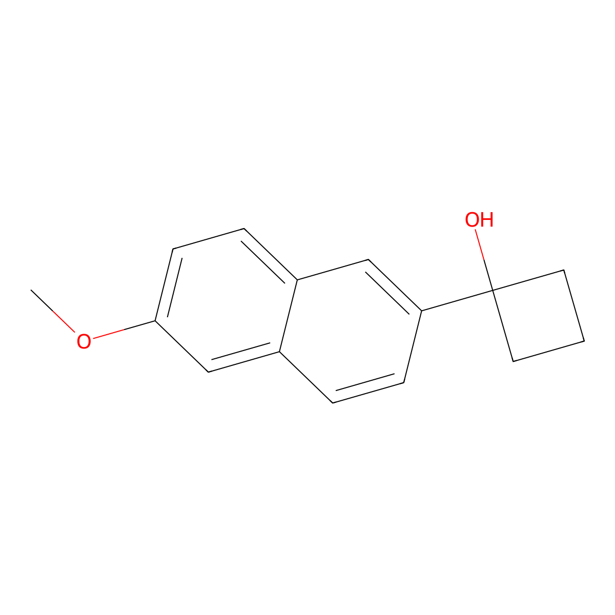 1-(6-Methoxynaphthalen-2-yl)cyclobutanol molecular structure, CAS 2250110-78-0