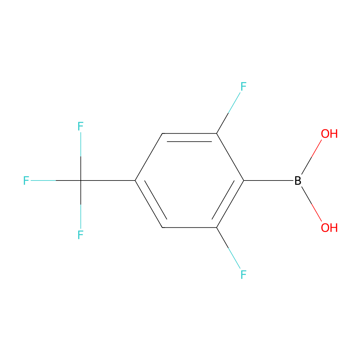 2,6-Difluoro-4-(trifluoromethyl)benzeneboronic acid molecular structure, CAS 2250114-85-1