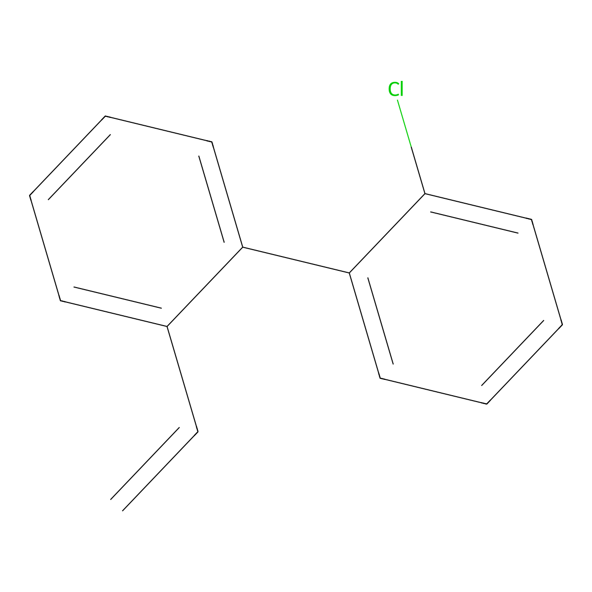 2-Chloro-2'-ethenyl-1,1'-biphenyl molecular structure, CAS 2250125-09-6
