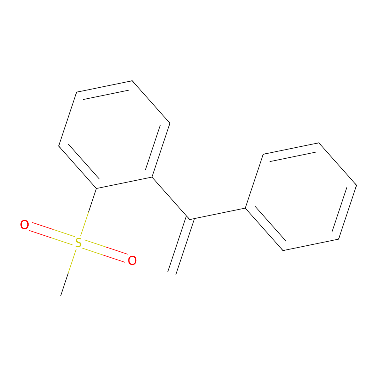 Benzene,1-(methylsulfonyl)-2-(1-phenylethenyl)- molecular structure, CAS 2250184-73-5
