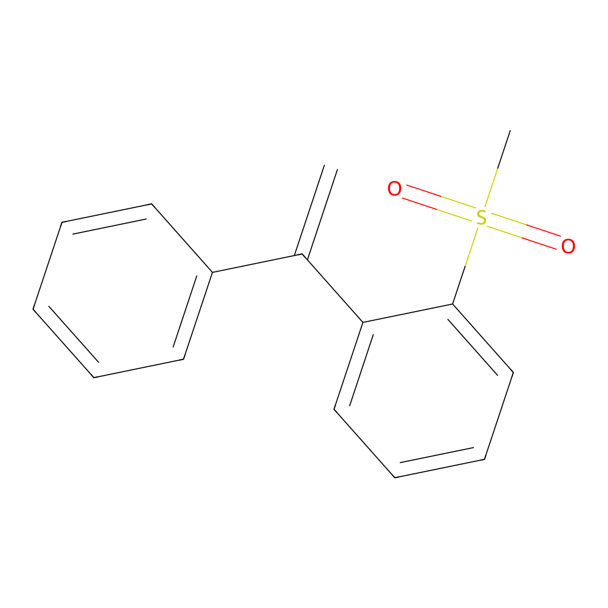 Benzene,1-(methylsulfonyl)-2-(1-phenylethenyl)- molecular structure, CAS 2250184-73-5
