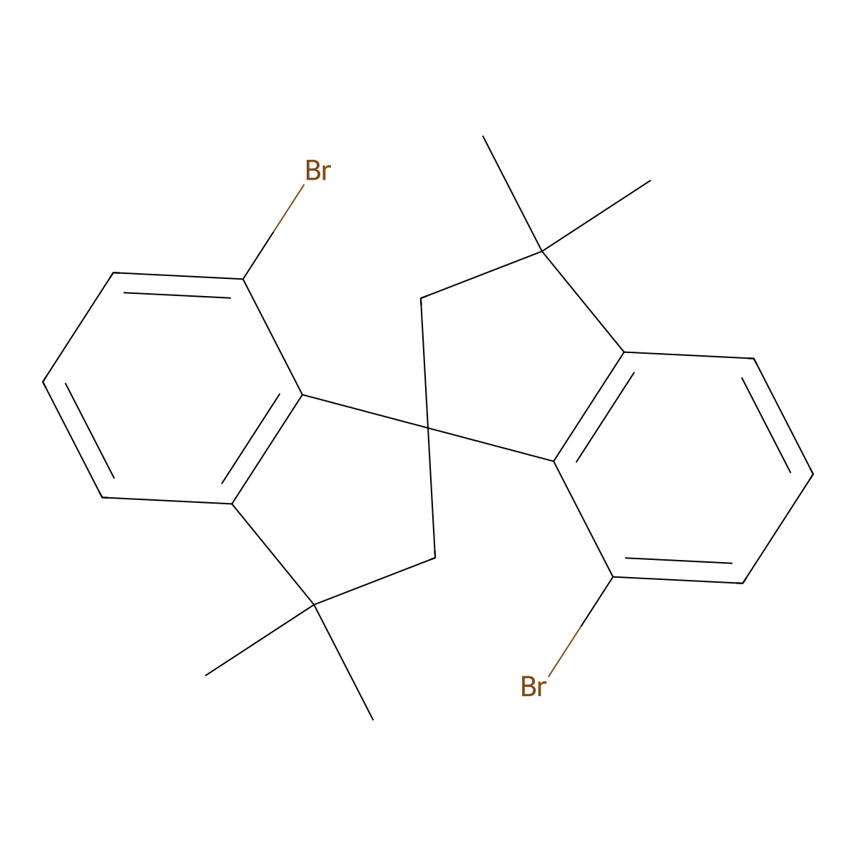 (S)-7,7'-Dibromo-3,3,3',3'-tetramethyl-2,2',3,3'-tetrahydro-1,1'-spirobi[indene] molecular structure, CAS 2250185-37-4
