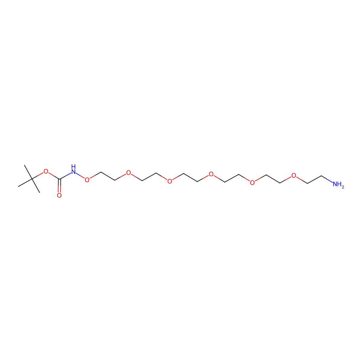 Boc-Aminooxy-PEG5-amine molecular structure, CAS 2250216-94-3