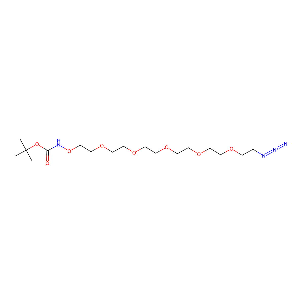t-Boc-Aminooxy-PEG5-azide molecular structure, CAS 2250216-95-4