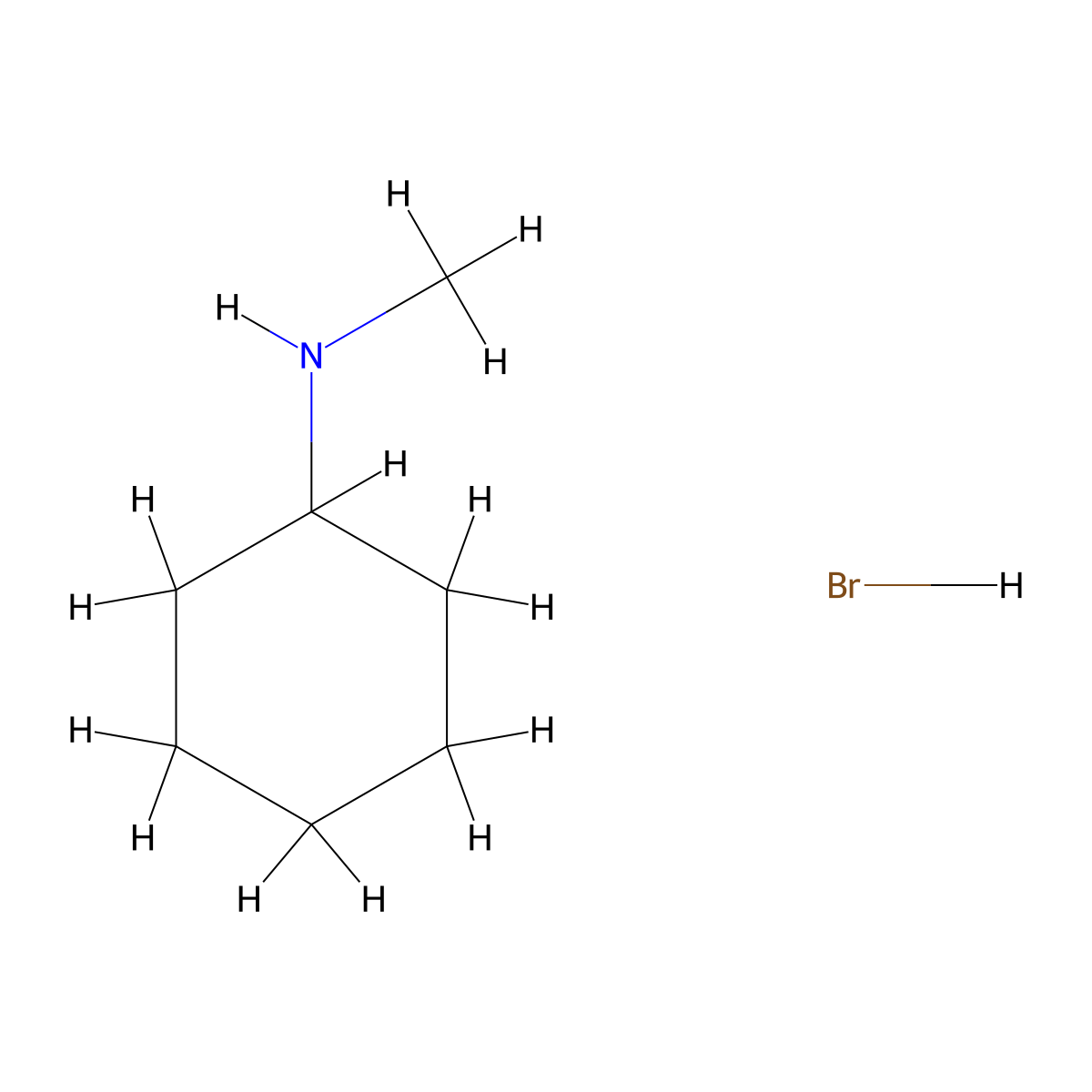 N-methylcyclohexanamine hydrobromide molecular structure, CAS 2250241-73-5