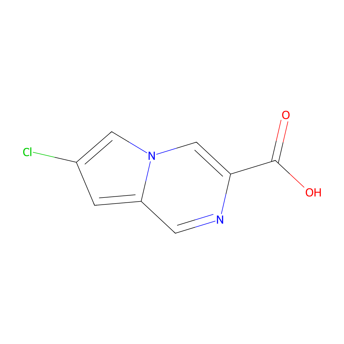 7-Chloropyrrolo[1,2-a]pyrazine-3-carboxylic acid molecular structure, CAS 2250241-78-0