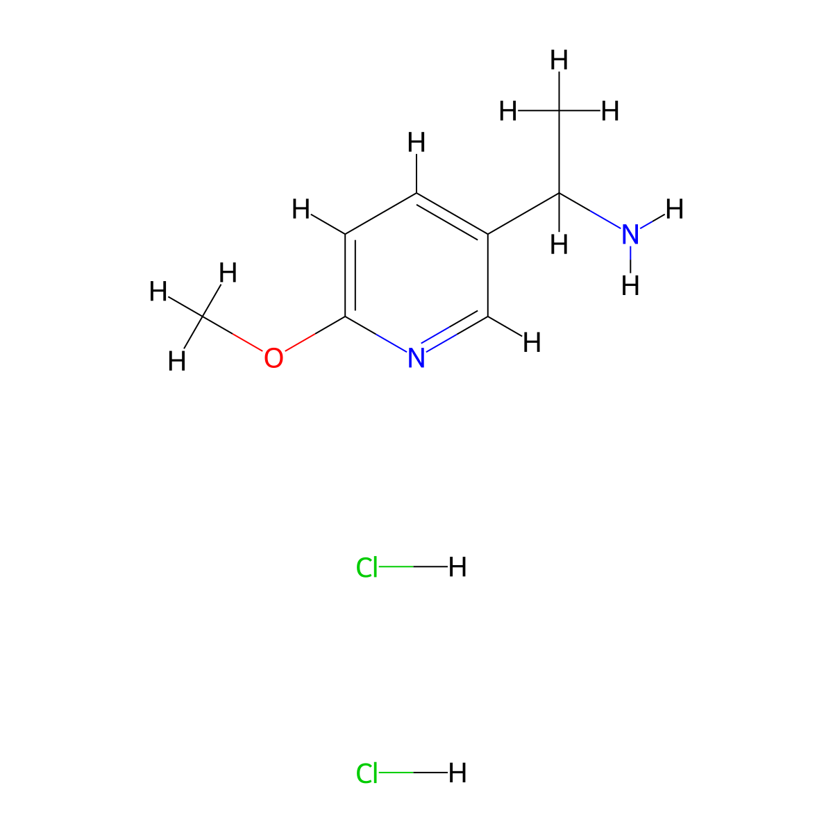 1-(6-Methoxypyridin-3-yl)ethan-1-amine dihydrochloride molecular structure, CAS 2250241-89-3