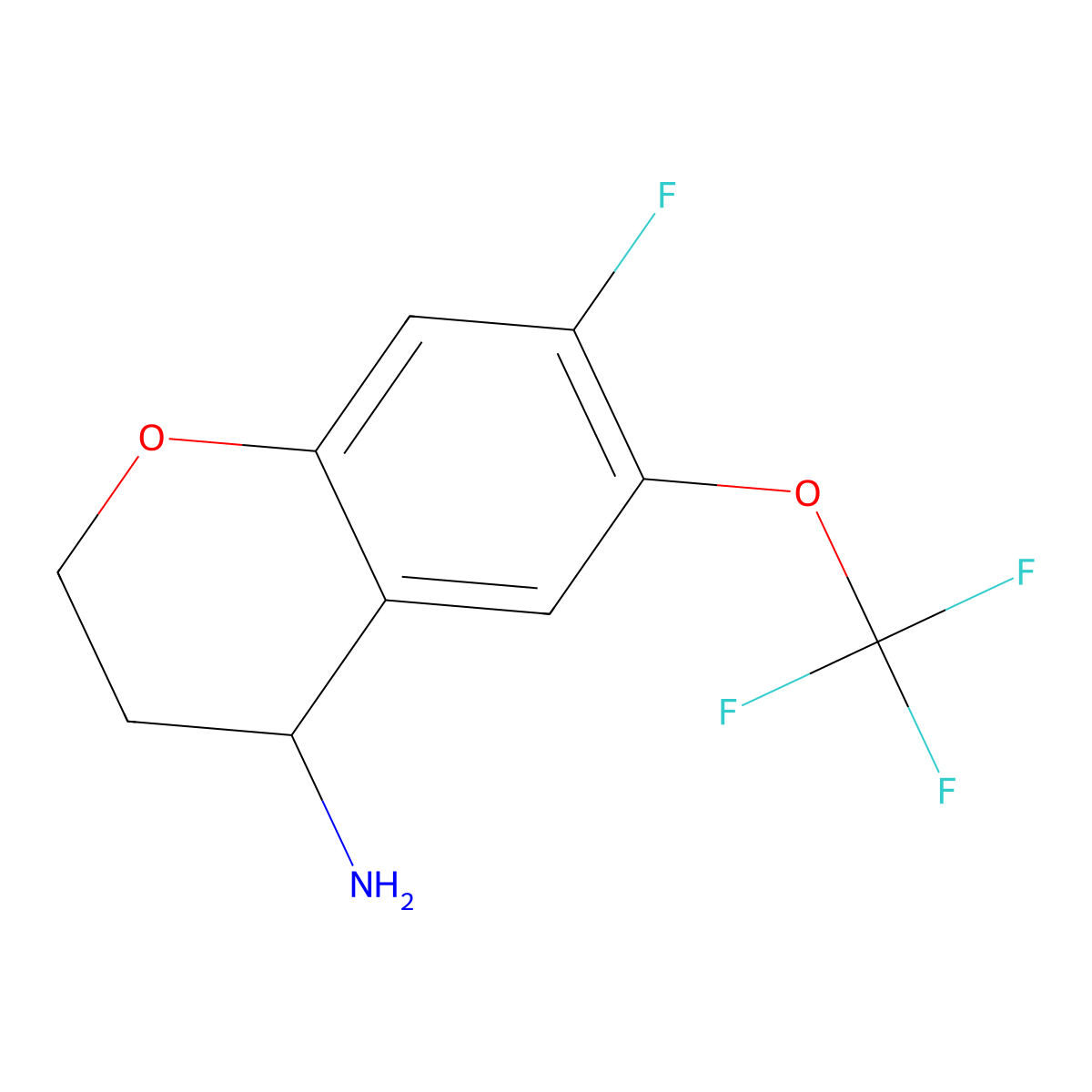 7-Fluoro-6-(trifluoromethoxy)chroman-4-amine molecular structure, CAS 2250242-01-2