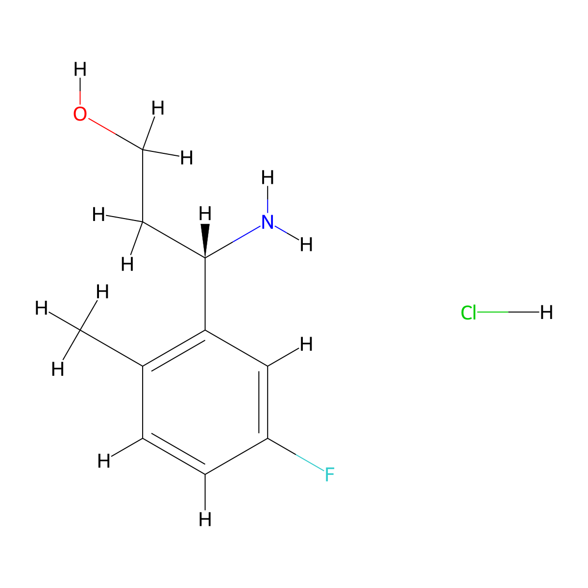 (S)-3-Amino-3-(5-fluoro-2-methylphenyl)propan-1-OL hcl molecular structure, CAS 2250242-06-7