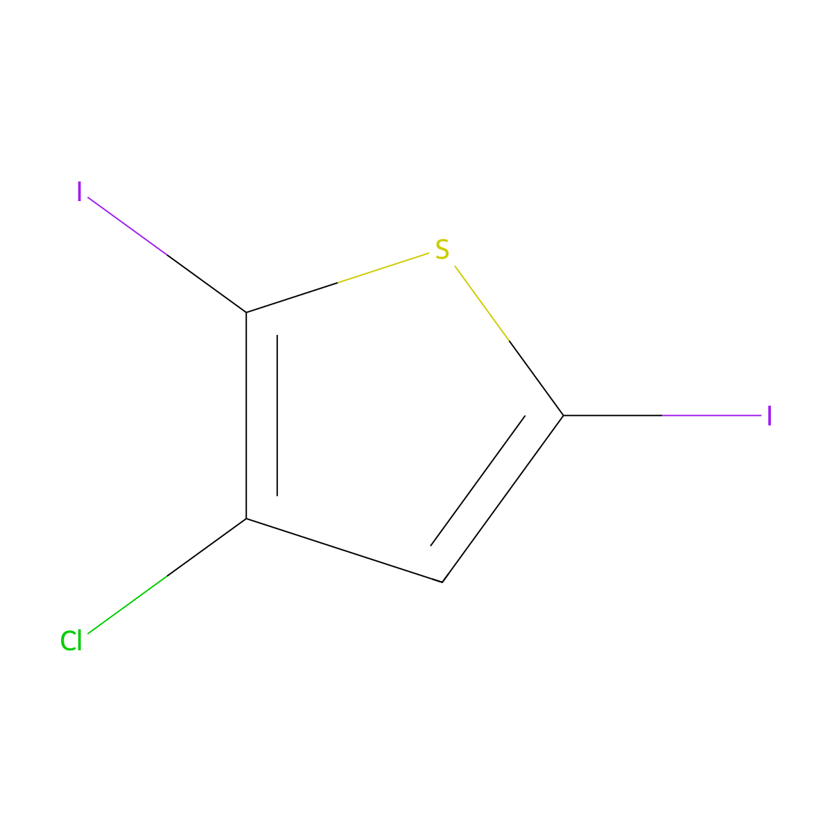 3-Chloro-2,5-diiodo-thiophene molecular structure, CAS 2250242-07-8