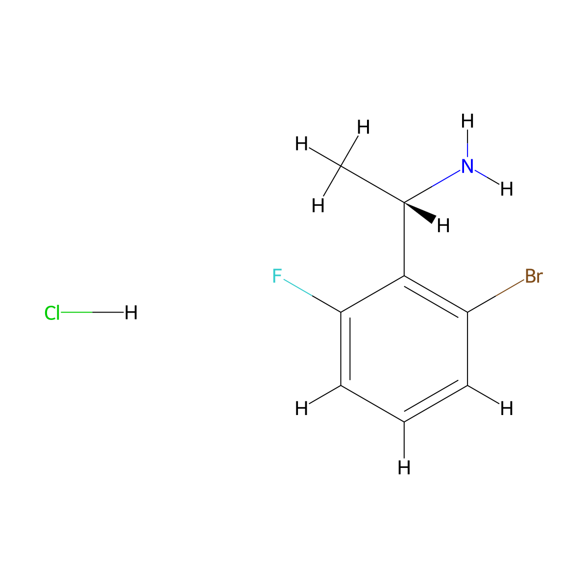(S)-1-(2-Bromo-6-fluorophenyl)ethan-1-amine molecular structure, CAS 2250242-26-1