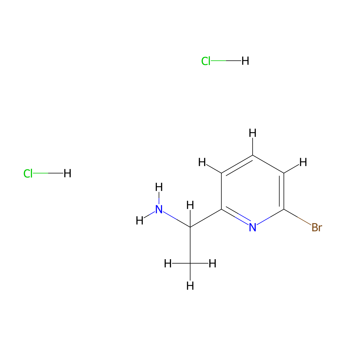 1-(6-Bromopyridin-2-yl)ethan-1-amine dihydrochloride molecular structure, CAS 2250242-61-4