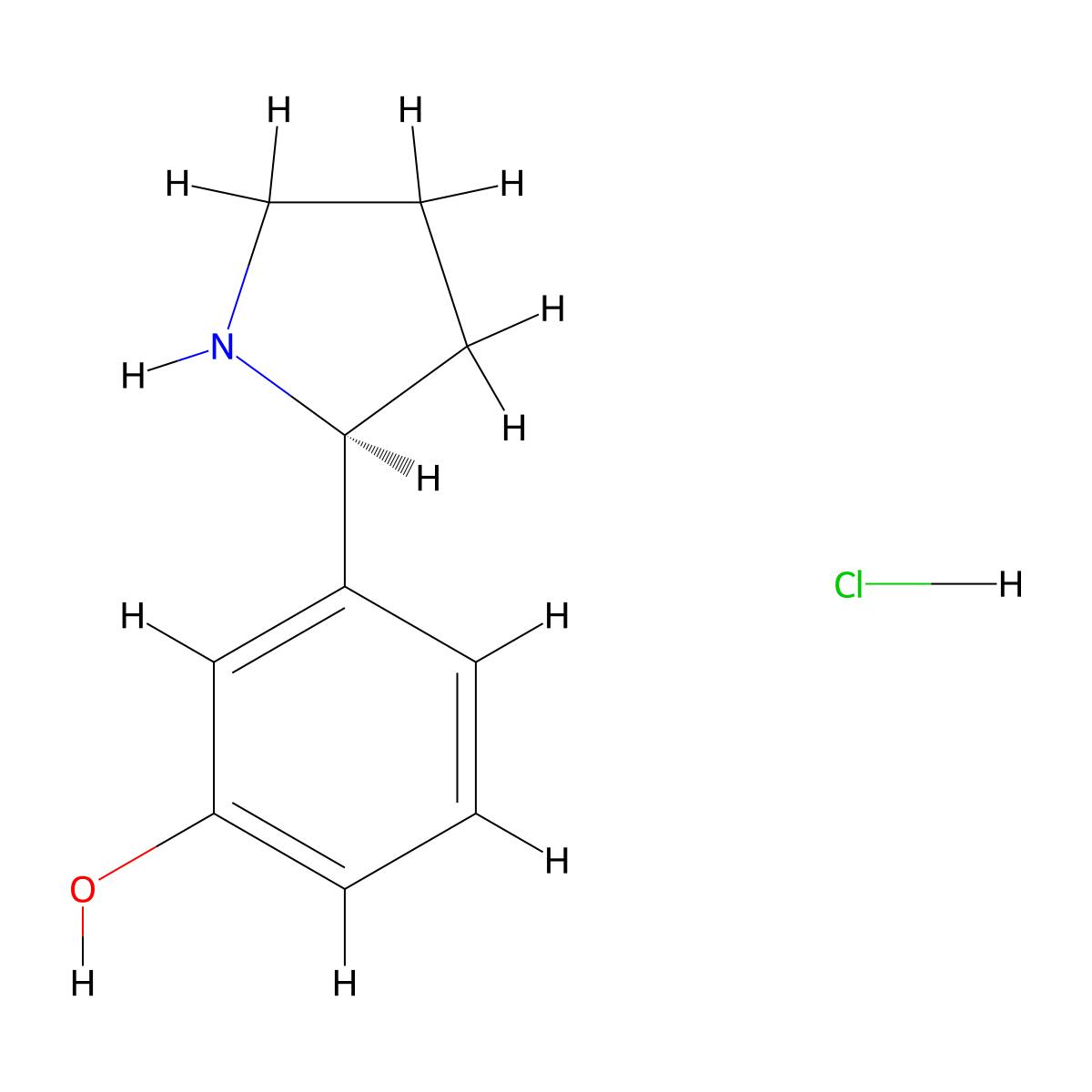 (S)-3-(Pyrrolidin-2-yl)phenol hydrochloride molecular structure, CAS 2250242-77-2