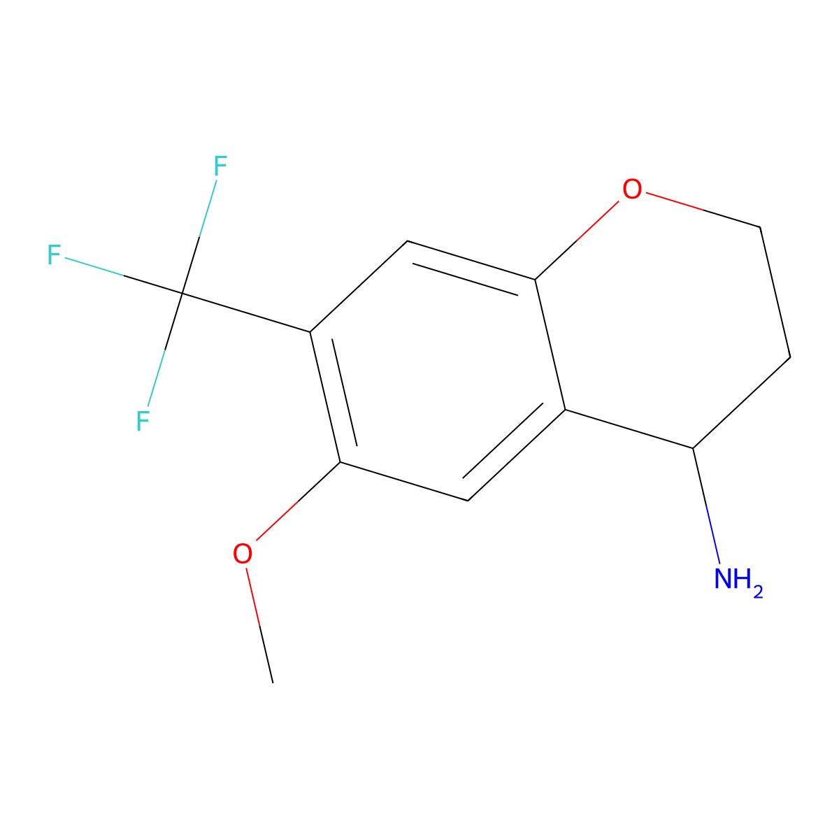 6-Methoxy-7-(trifluoromethyl)chroman-4-amine molecular structure, CAS 2250242-99-8