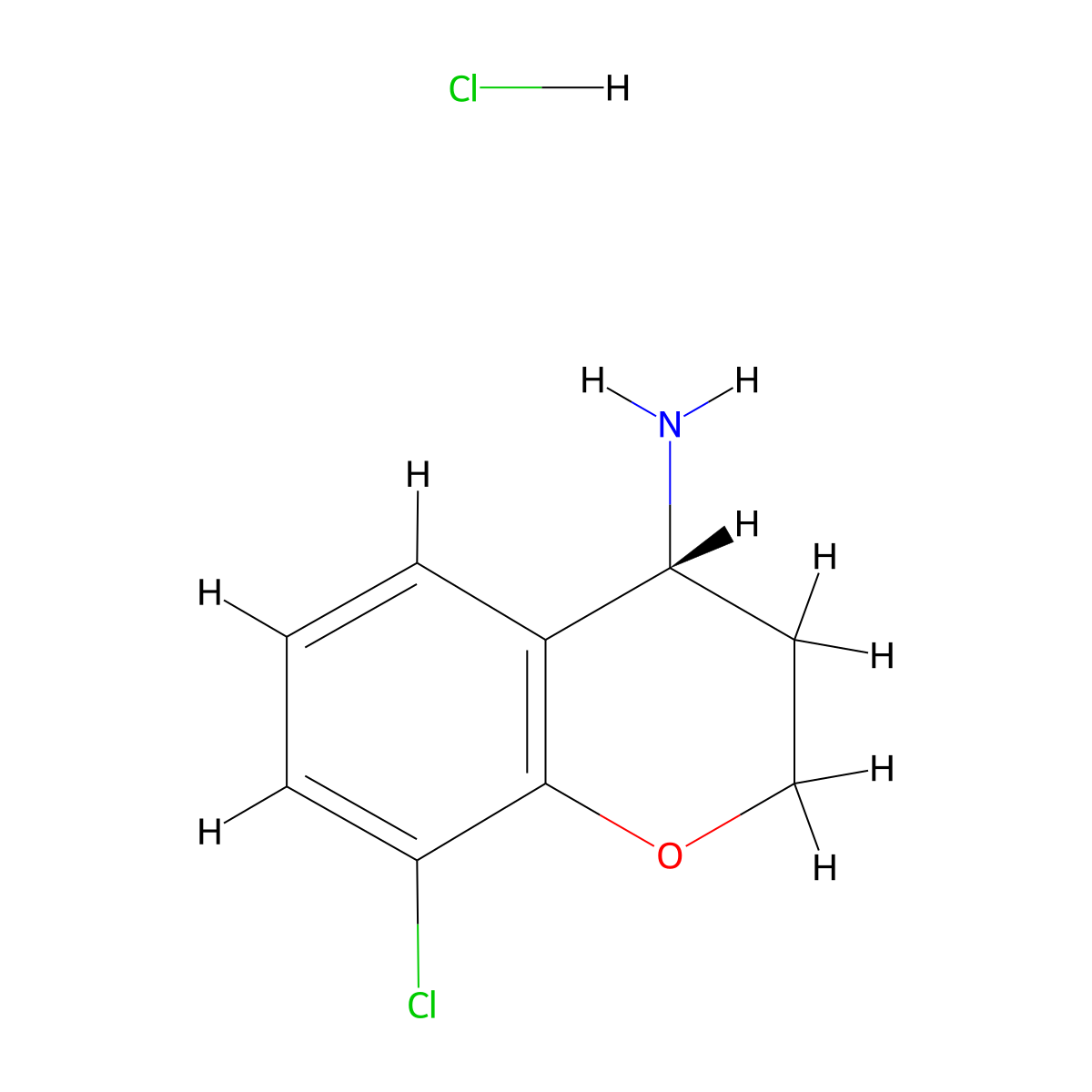(r)-8-Chlorochroman-4-amine hydrochloride molecular structure, CAS 2250243-10-6