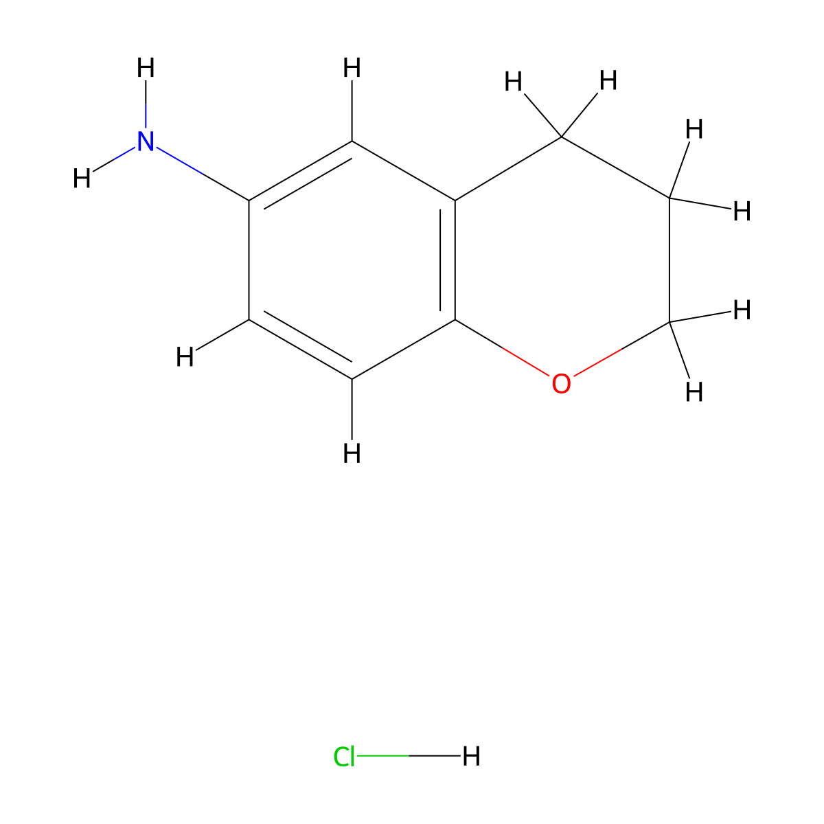 Chroman-6-amine hydrochloride molecular structure, CAS 2250243-12-8