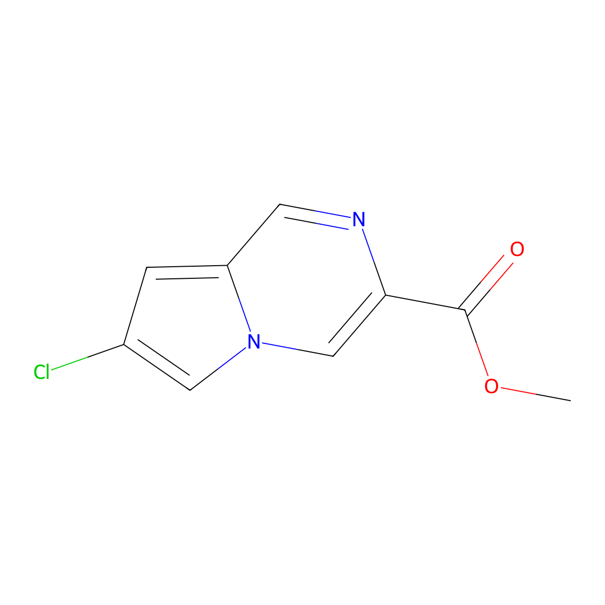 Methyl 7-chloropyrrolo[1,2-a]pyrazine-3-carboxylate molecular structure, CAS 2250243-20-8