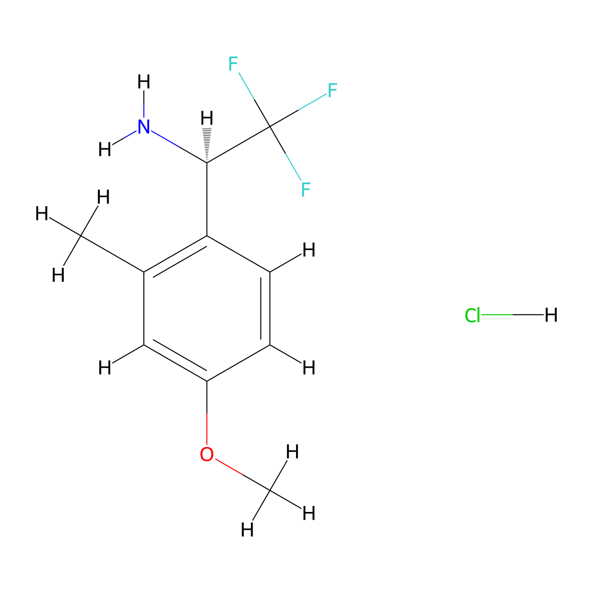 (R)-2,2,2-Trifluoro-1-(4-methoxy-2-methylphenyl)ethanamine Hydrochloride molecular structure, CAS 2250243-29-7
