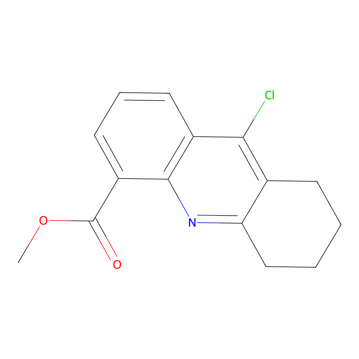 Methyl 9-chloro-5,6,7,8-tetrahydroacridine-4-carboxylate molecular structure, CAS 2250243-39-9