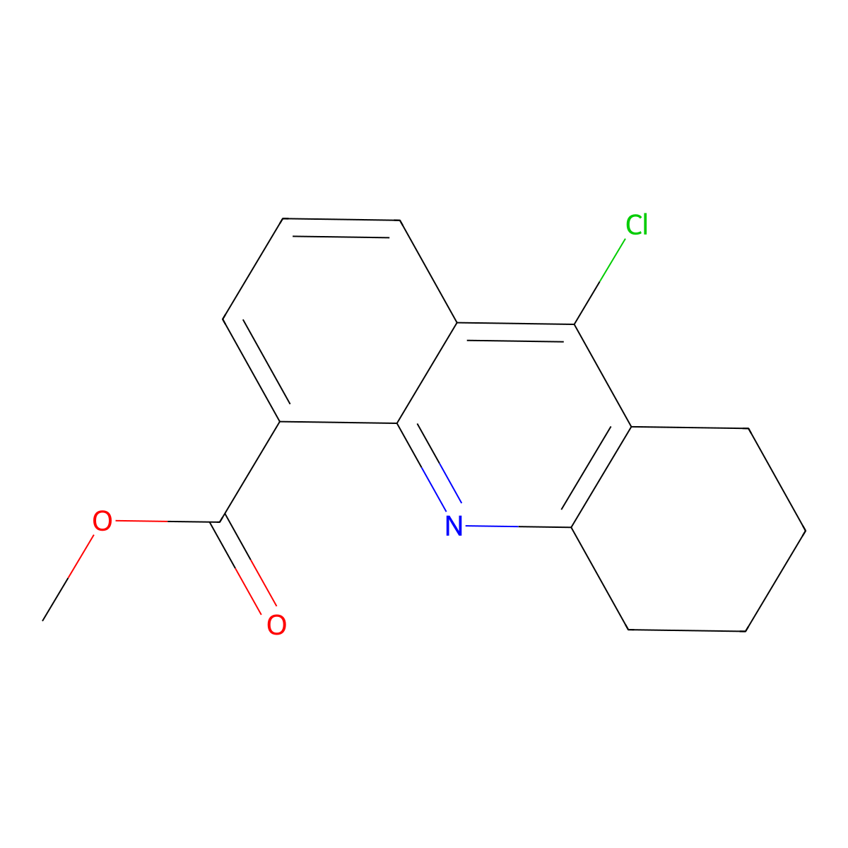 Methyl 9-chloro-5,6,7,8-tetrahydroacridine-4-carboxylate molecular structure, CAS 2250243-39-9