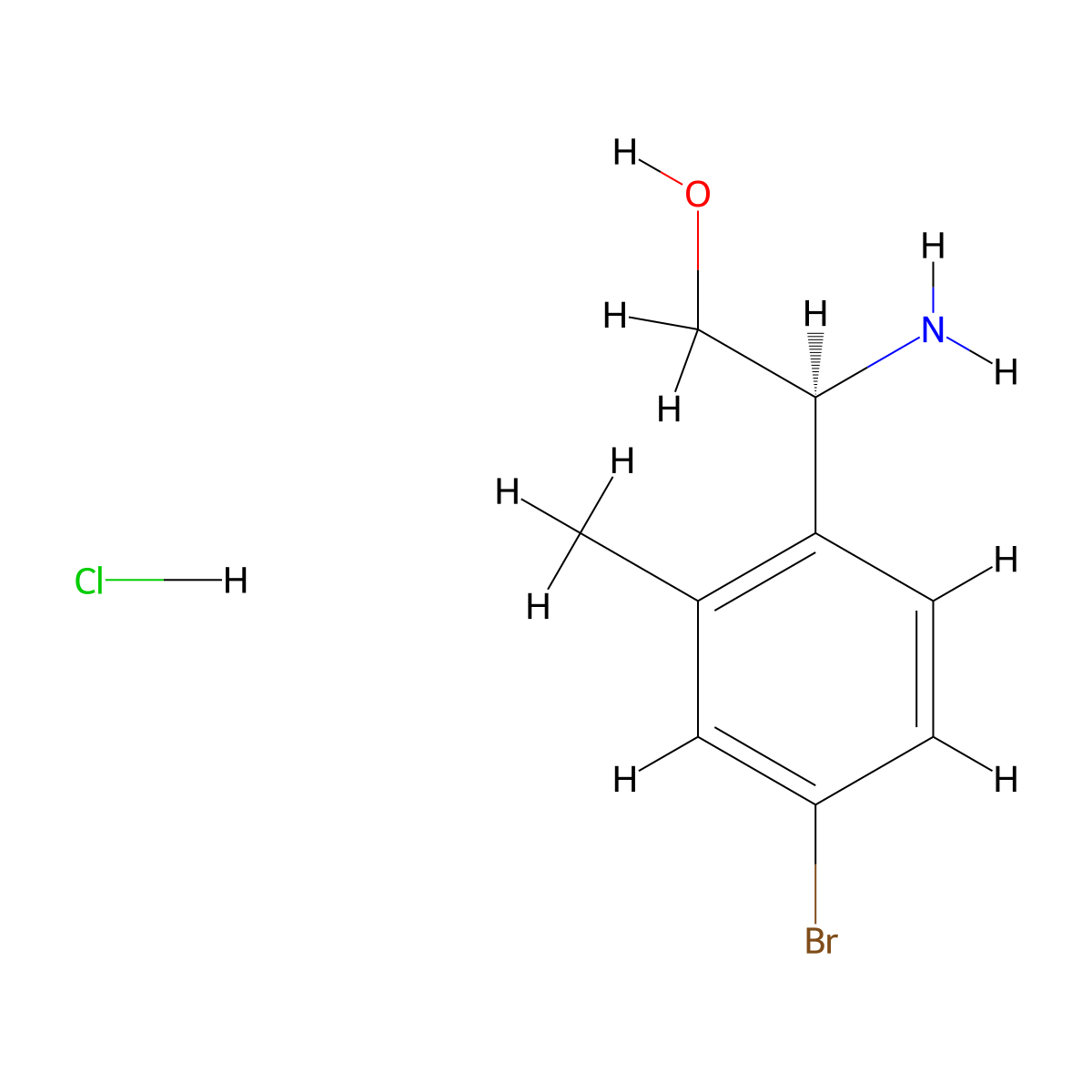(S)-2-Amino-2-(4-bromo-2-methylphenyl)ethan-1-ol hydrochloride molecular structure, CAS 2250243-40-2