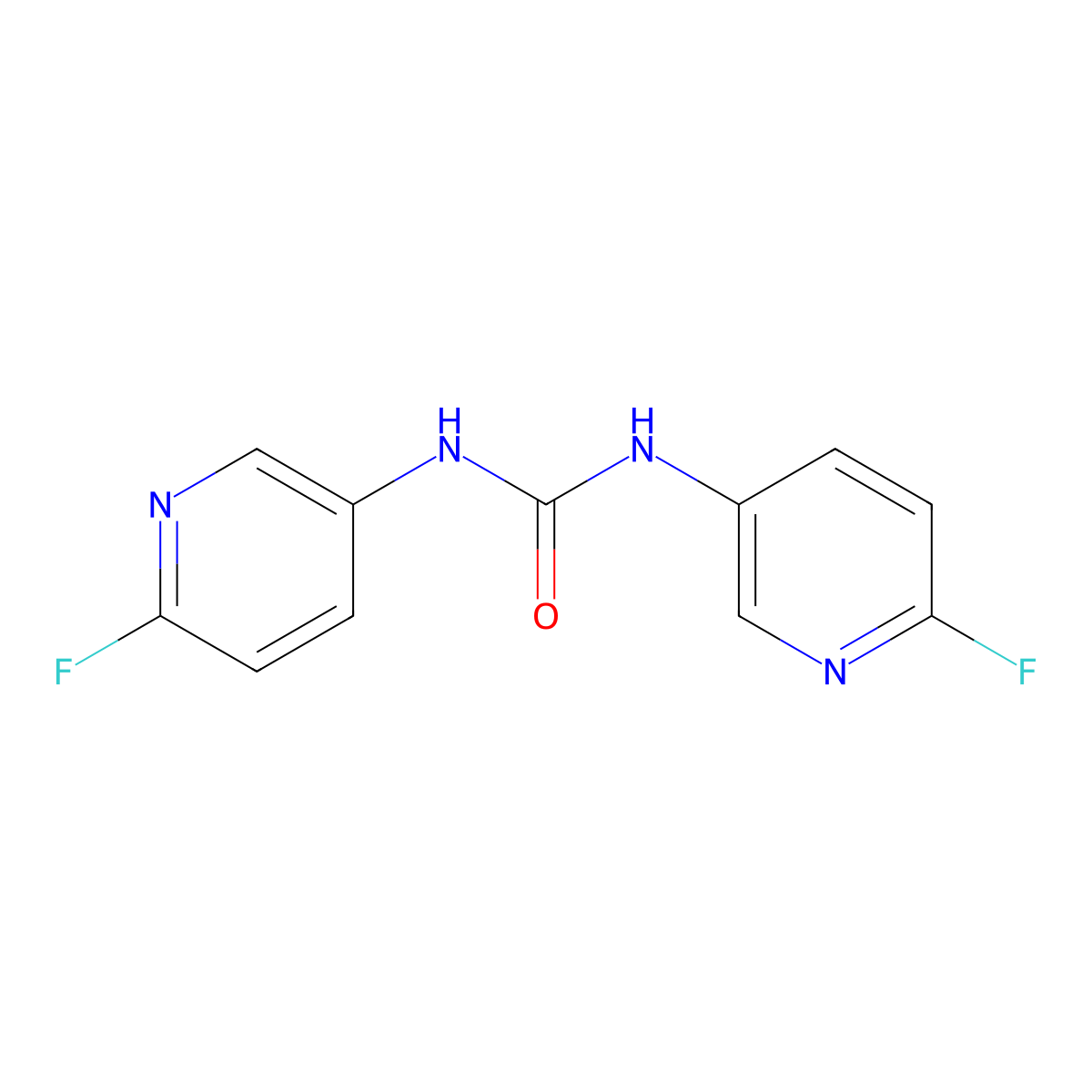 1,3-Bis(6-fluoropyridin-3-YL)urea molecular structure, CAS 2250243-64-0
