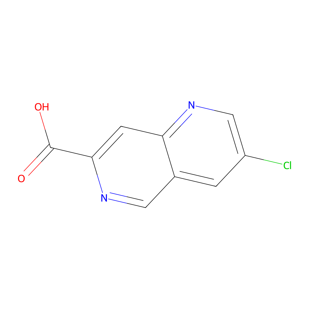 3-Chloro-1,6-naphthyridine-7-carboxylic acid molecular structure, CAS 2250243-66-2