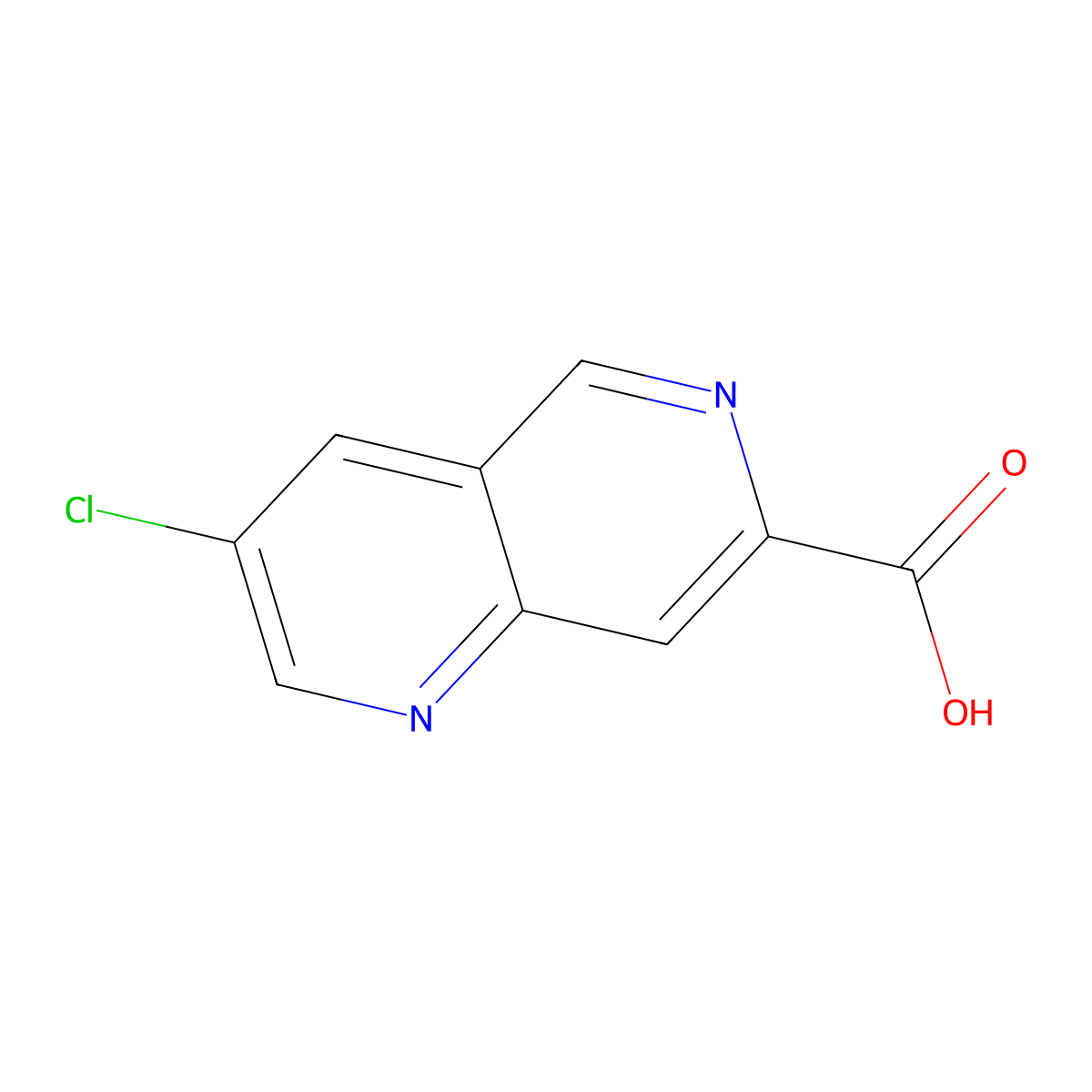 3-Chloro-1,6-naphthyridine-7-carboxylic acid molecular structure, CAS 2250243-66-2