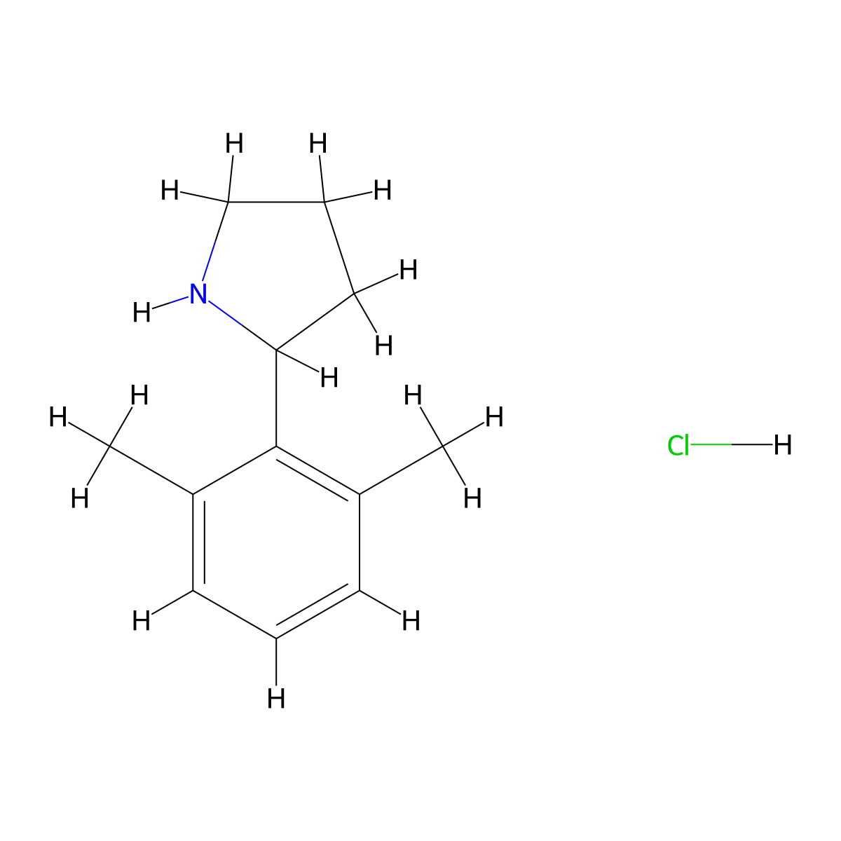 2-(2,6-Dimethylphenyl)pyrrolidine hcl molecular structure, CAS 2250243-80-0
