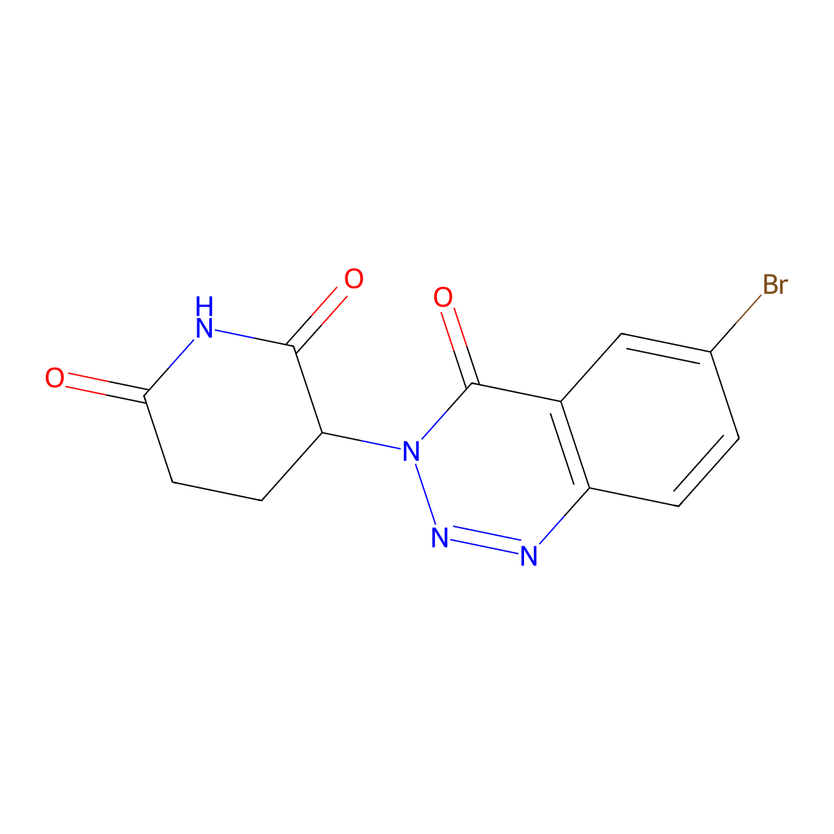 3-(6-Bromo-4-oxobenzo[D][1,2,3]triazin-3(4H)-YL)piperidine-2,6-dione molecular structure, CAS 2250288-75-4