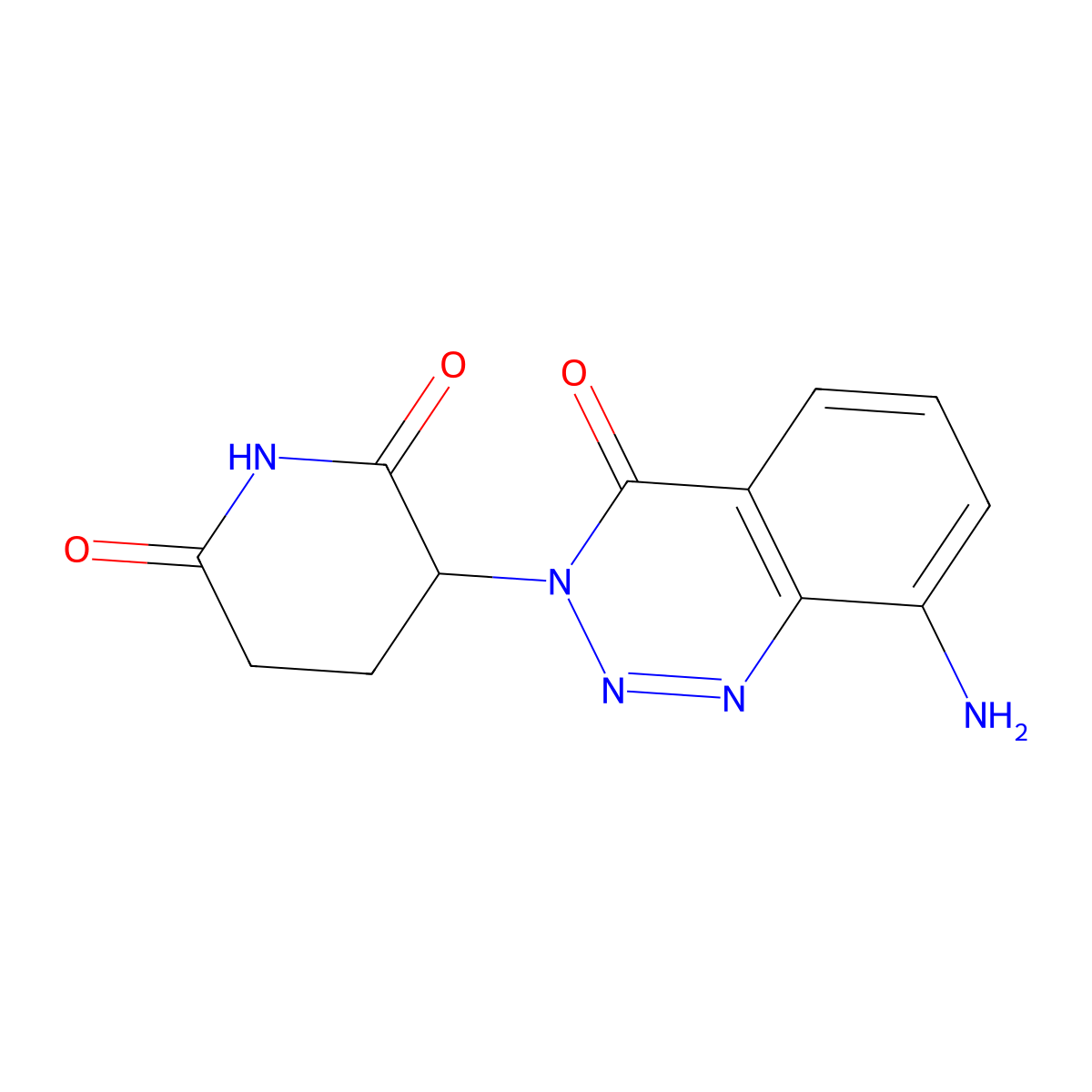 3-(8-Amino-4-oxo-1,2,3-benzotriazin-3-yl)piperidine-2,6-dione molecular structure, CAS 2250288-84-5