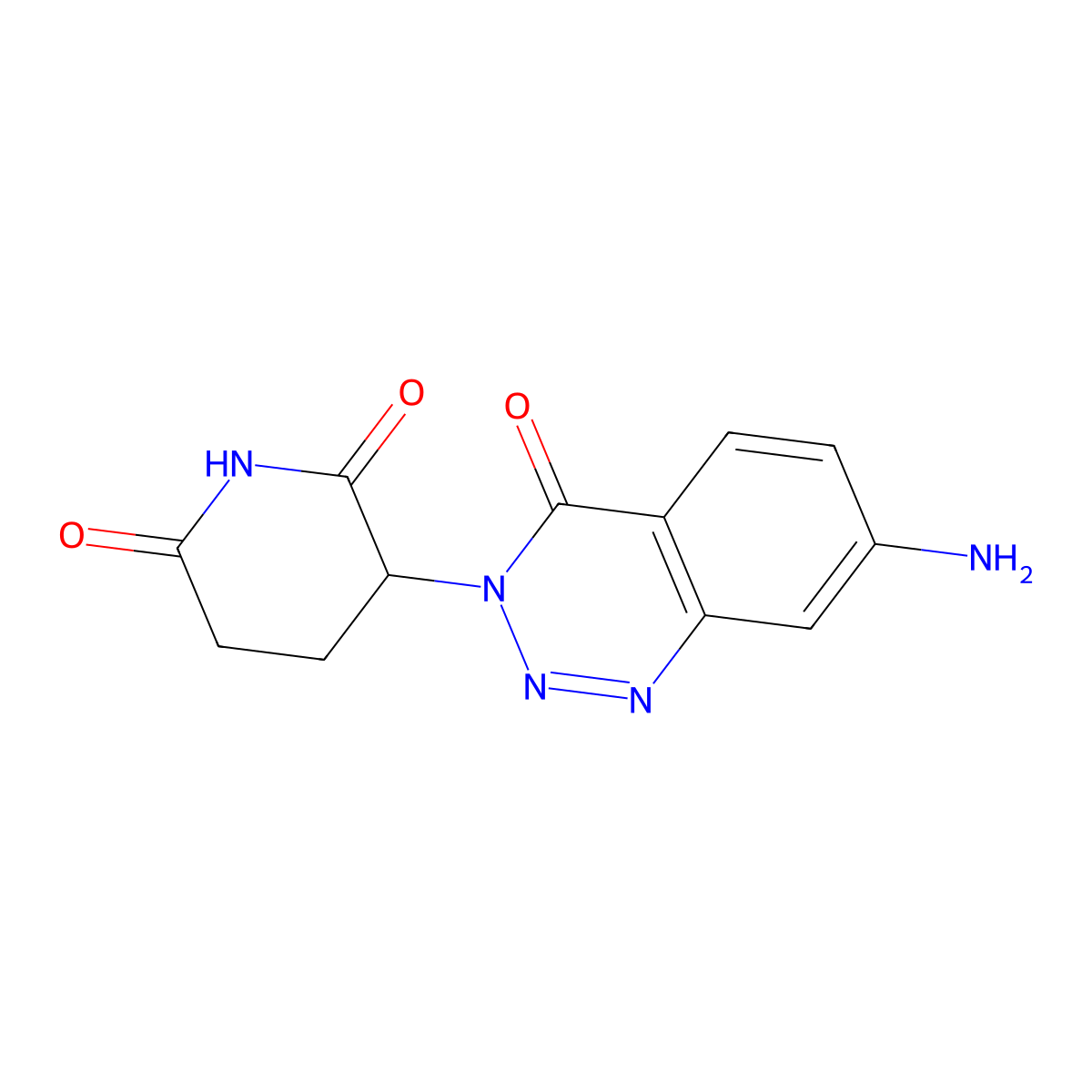 3-(7-Amino-4-oxo-1,2,3-benzotriazin-3-yl)piperidine-2,6-dione molecular structure, CAS 2250288-89-0