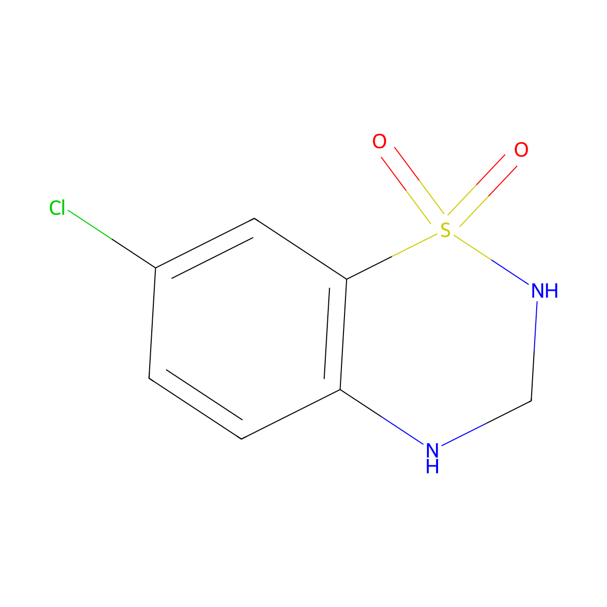 7-Chloro-3,4-dihydro-2H-benzo[e][1,2,4]thiadiazine 1,1-dioxide molecular structure, CAS 22503-74-8