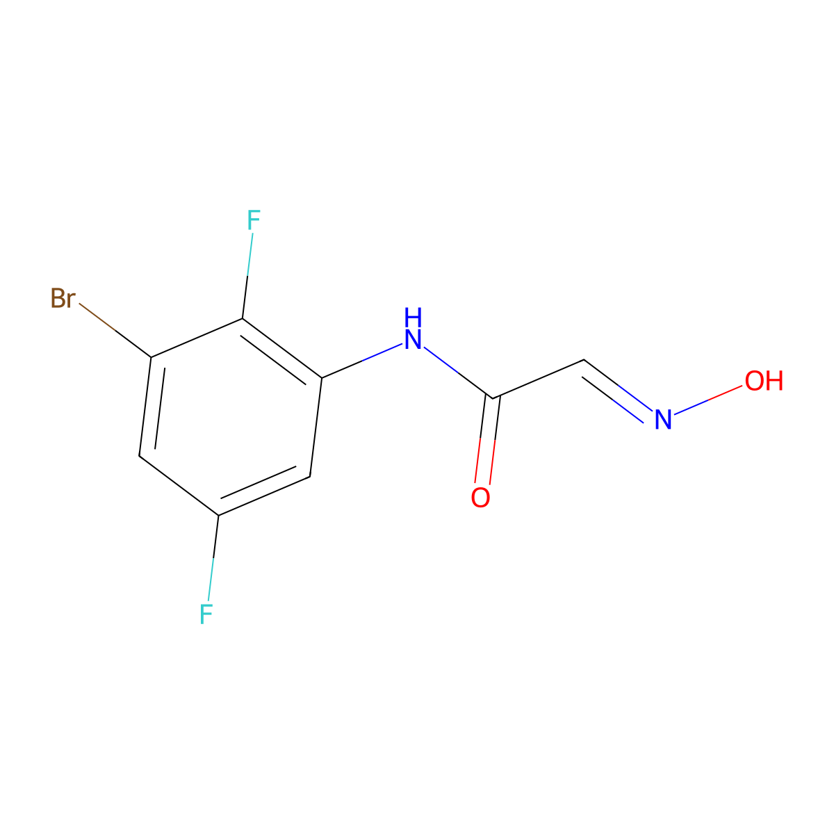 (2E)-N-(3-Bromo-2,5-difluoro-phenyl)-2-hydroxyimino-acetamide molecular structure, CAS 2250340-27-1