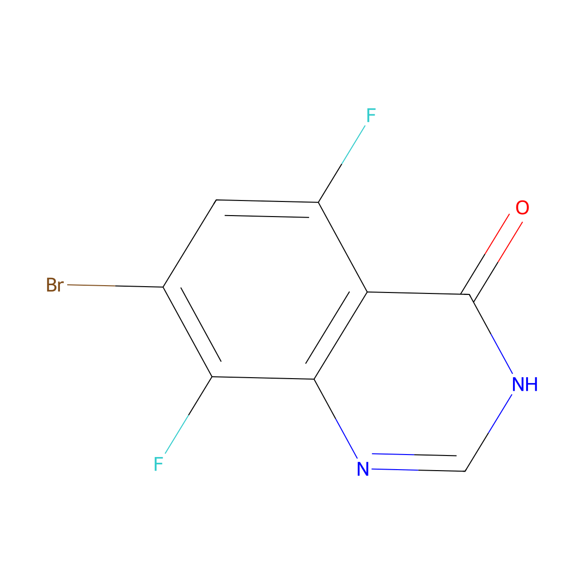 7-Bromo-5,8-difluoroquinazolin-4(3H)-one molecular structure, CAS 2250340-29-3