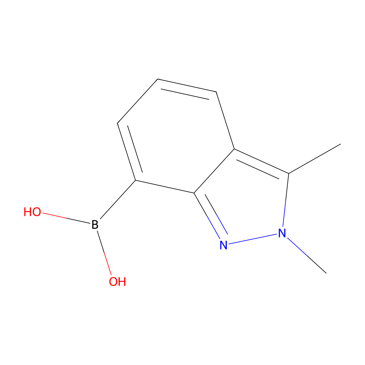 2,3-Dimethyl-2H-indazole-7-boronic acid molecular structure, CAS 2250340-63-5