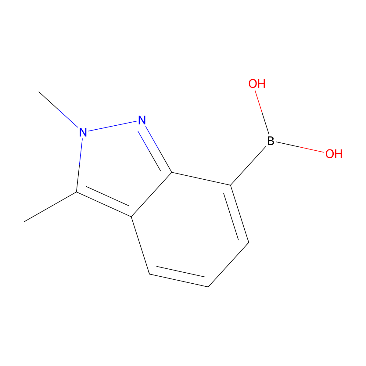 2,3-Dimethyl-2H-indazole-7-boronic acid molecular structure, CAS 2250340-63-5