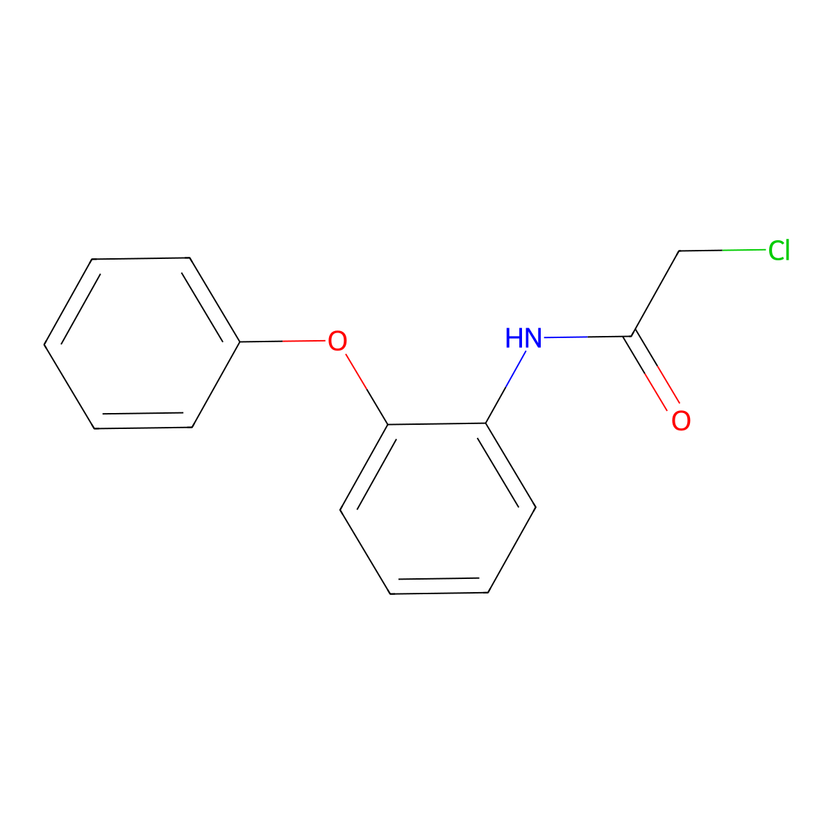 2-chloro-N-(2-phenoxyphenyl)acetamide molecular structure, CAS 22504-02-5