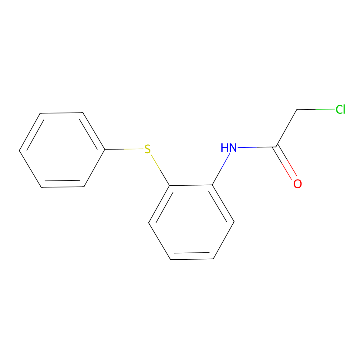 2-Chloro-N-[2-(phenylsulfanyl)phenyl]acetamide molecular structure, CAS 22504-08-1