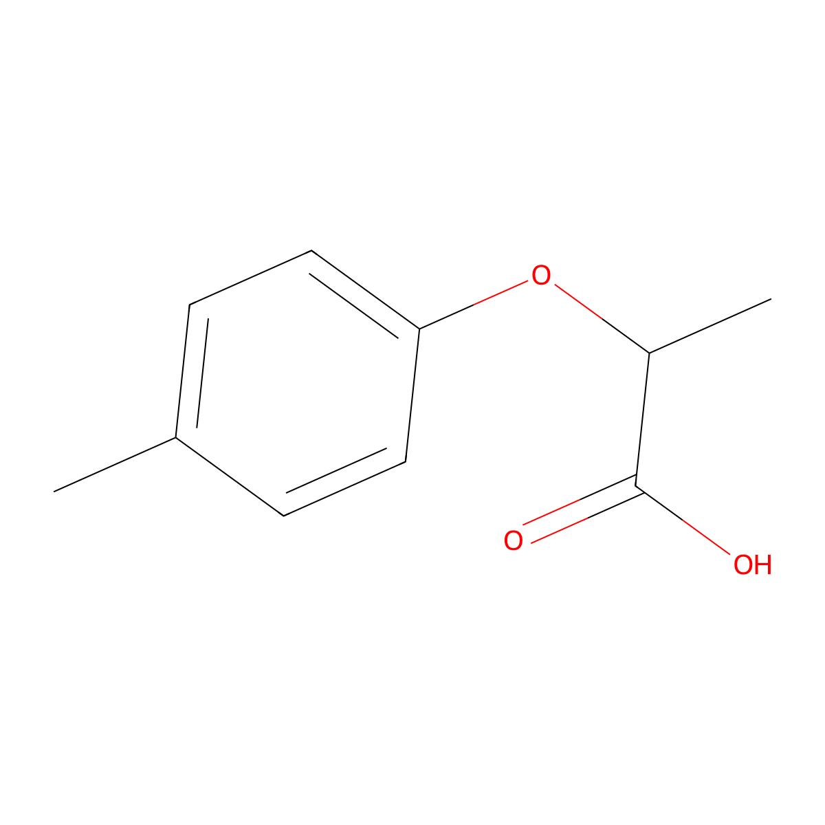 2-(4-Methylphenoxy)propanoic acid molecular structure, CAS 22504-83-2